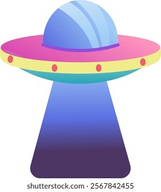 UFO Space Ship Vector Illustration