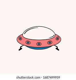 Ufo space style vector illustration design