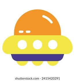 Ilustración de objetos de tecnología espacial Ufo