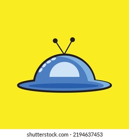 ufo in space vector illustration.