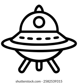 UFO spaceship alien extraterrestrial craft isolated illustration