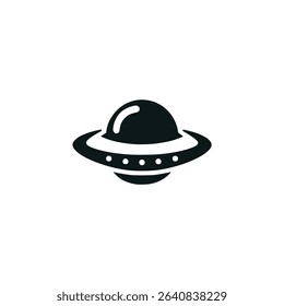 UFO spaceship alien science technology logo vector illustration template design