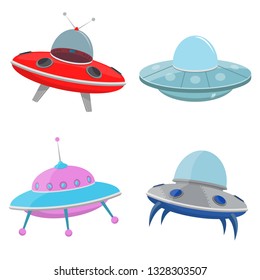 Ufo spaceship concept vector design illustration isolated on white background