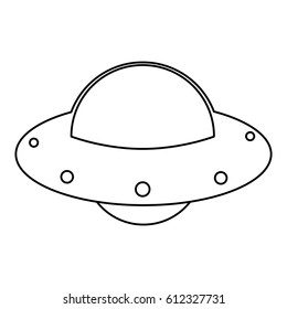 UFO spaceship fly image outline