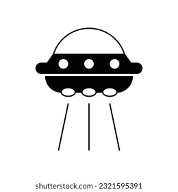 Ufo spaceship icon design. isolated on white background. vector illustration