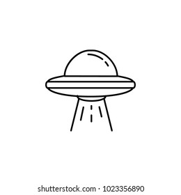 Ufo Spaceship Icon Line Style Space Stock Vector (Royalty Free ...