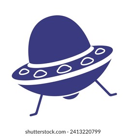 Icono de nave espacial Ufo Ilustración del vector