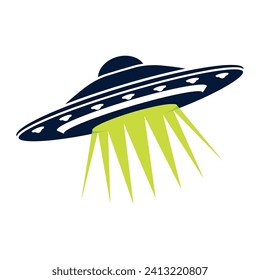 Ufo spaceship icon Vector illustration