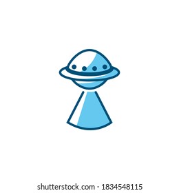 Ufo spaceship illustration vector flat design