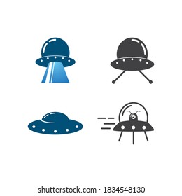 Ufo spaceship illustration vector flat design