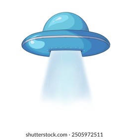 ufo spaceship on white background,vector illustration 