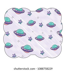 ufo and stars pattern