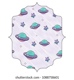 ufo and stars pattern
