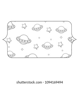 ufo and stars pattern