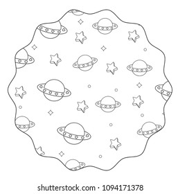 ufo and stars pattern