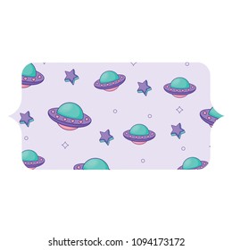 ufo and stars pattern