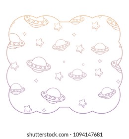 ufo and stars pattern design