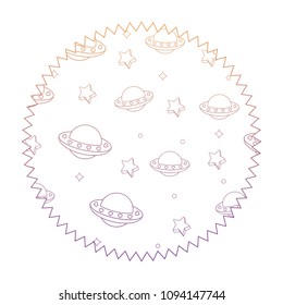ufo and stars pattern design