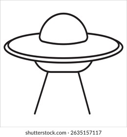 Vetor de contorno do ícone de ações de OVNIs