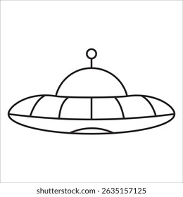 Vetor de contorno do ícone de ações de OVNIs