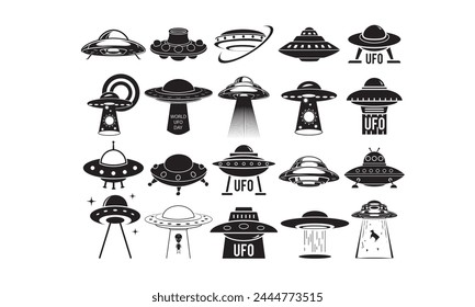 UFO SVG,, Silhouette, Cut File, cutting files, printable design, Clipart, svg