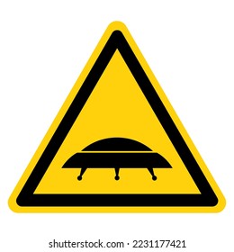 UFO Symbol Sign, Vector Illustration, Isolate On White Background Label .EPS10