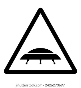 UFO Symbol Sign, Vector Illustration, Isolate On White Background Label .EPS10