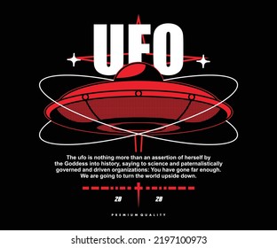 ufo t shirt design, vector graphic, typographic poster or tshirts street wear and Urban style