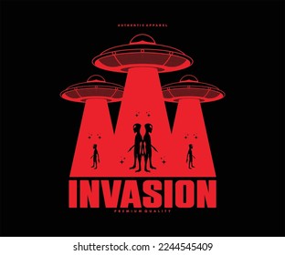 ufo t shirt design, vector graphic, typographic poster or tshirts street wear and Urban style