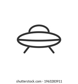 Icono de línea delgada OVNI. Símbolo con estilo de contorno de moda. Diseño premium para web y aplicaciones. Perfecto para la interfaz de usuario. 