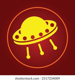 UFO trendy icon applicable abstract vector illustration colorful artwork lovely design.eps