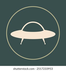 UFO trendy icon tasteful abstract vector illustration colorful artwork lovely design.eps