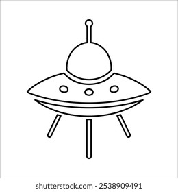 Ufo Ufology Icon In Outline Style