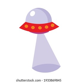 ufo unidentify flying object cartoon vector design