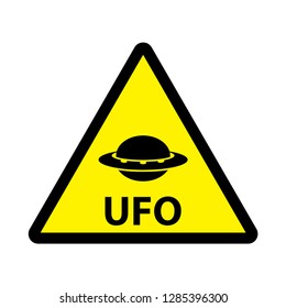 ufo unknown flying object schematic isolated vector image icon 