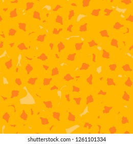 UFO urban camouflage of various shades of orange and yellow colors. It is a colorful seamless pattern that can be used as a camo print for clothing and background and backdrop or computer wallpaper