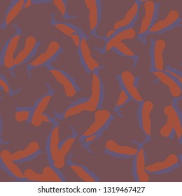 UFO urban camouflage of various shades of red, orange and purple colors. It is a colorful seamless pattern that can be used as a camo print for clothing and background and backdrop or wallpaper