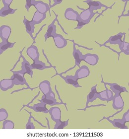 UFO urban camouflage of various shades of green and violet colors. It is a colorful seamless pattern that can be used as a camo print for clothing and background and backdrop or computer wallpaper