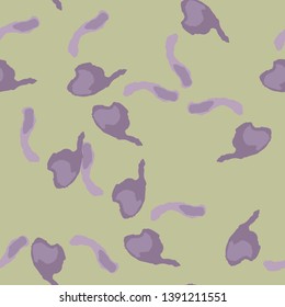 UFO urban camouflage of various shades of green and violet colors. It is a colorful seamless pattern that can be used as a camo print for clothing and background and backdrop or computer wallpaper