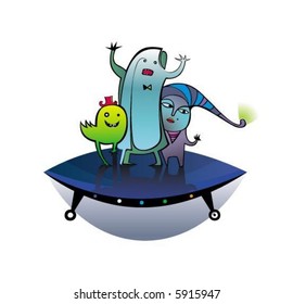 UFO, vector aliens.
To see more cute aliens, please visit my gallery
