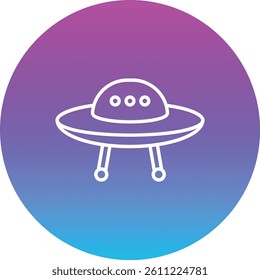 Ufo vector icon. Can be used for printing, mobile and web applications.
