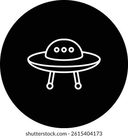 Ufo vector icon. Can be used for printing, mobile and web applications.