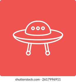 Ufo vector icon. Can be used for printing, mobile and web applications.