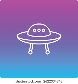 Ufo vector icon. Can be used for printing, mobile and web applications.