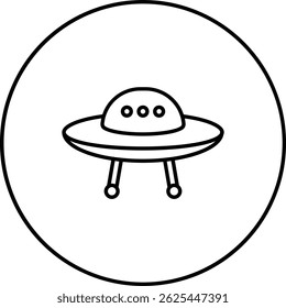 Ufo vector icon. Can be used for printing, mobile and web applications.
