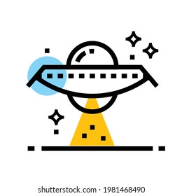 ilustración de diseño de icono vectorial de ufo