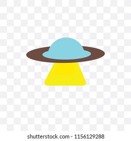 Ufo vector icon isolated on transparent background, Ufo logo concept
