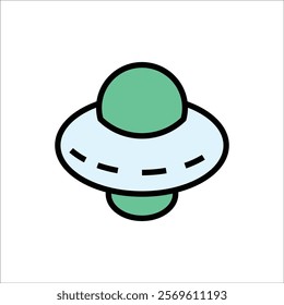 ufo vector icon line template