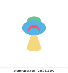 ufo vector icon line template