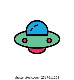 ufo vector icon line template